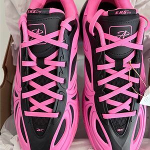 Reebok Angel Reese 1 Kids Pink and Black Basketball Trainers